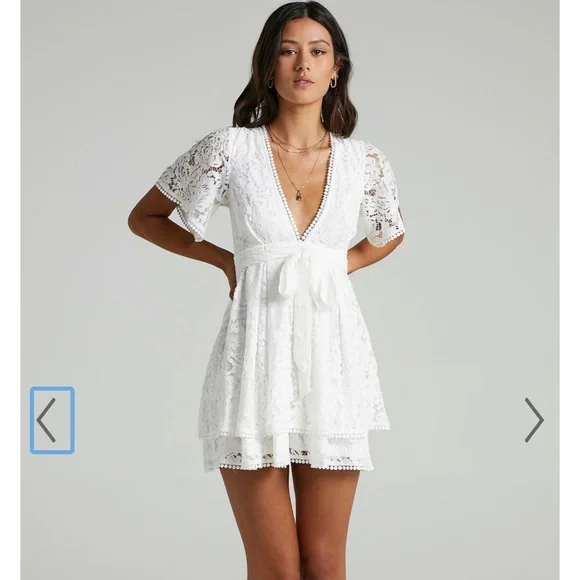 Showpo. | Dresses | Showpo Miss Me Dress White Lace Size | Poshmark